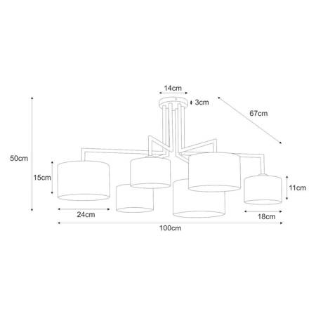 Lampa sufitowa K-4331 z serii SIMONE WHITE