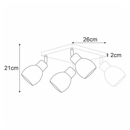 Lampa sufitowa K-4587 z serii MIKA GRAY