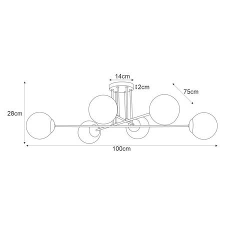 Lampa sufitowa K-4915 z serii ISLA