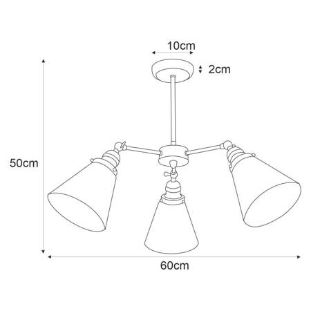 Lampa sufitowa K-8037B-3 z serii SAMANTA