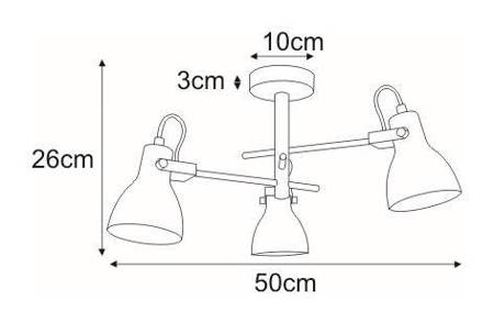 Lampa sufitowa K-8110 z serii KANTI