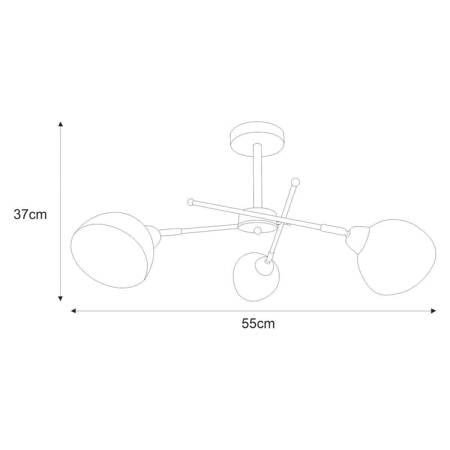 Lampa sufitowa K-JSL-1286/3-2 z serii HORNET