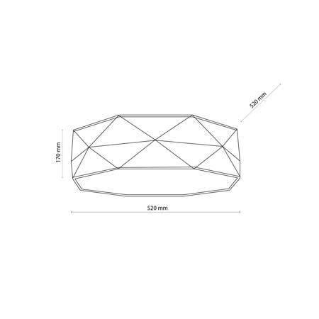 Lampa sufitowa KANTOOR Black 4xE27 520