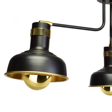 Lampa sufitowa MARGO 3xE27 BLACK/GOLD 3xE27