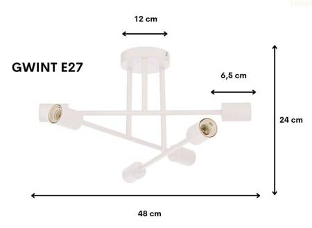 Lampa sufitowa Multi Patyczak biała 6xE27