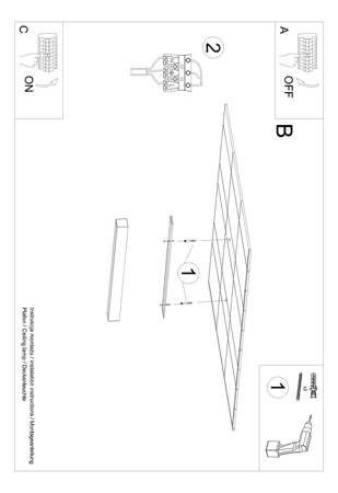 Lampa sufitowa PINNE 200 szary 3000K