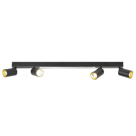 Lampa sufitowa Perugia 4xGU10 + 1xLED czarna LP-0703/4C BK