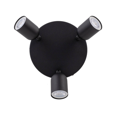 Lampa sufitowa TOP Black 3xGU10 koło