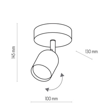 Lampa sufitowa TOP Black/Chrom 1xGU10