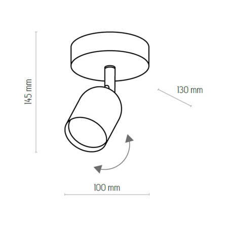 Lampa sufitowa TOP Black/Gold 1cGU10