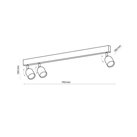 Lampa sufitowa TOP White 3xGU10