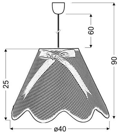 Lampa sufitowa wisząca candellux lola 31-04673 e27 żółty