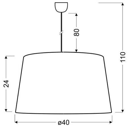 Lampa sufitowa wisząca candellux tiger 1xE27 biało-srebrny