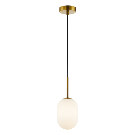 Lampa wisząca ALIAS GOLD 1xE14 fi 120 mleczna kula