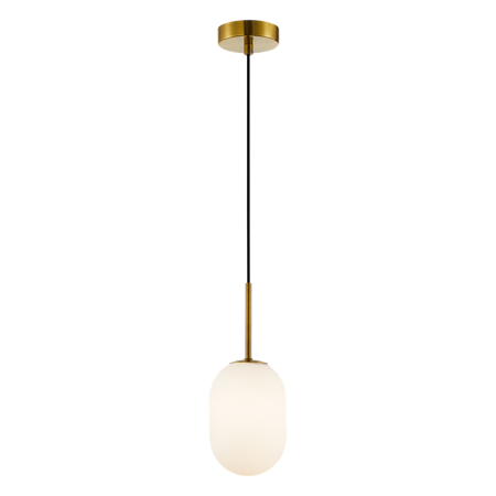 Lampa wisząca ALIAS GOLD 1xE14 fi 120 mleczna kula