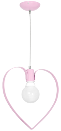 Lampa wisząca AMORE PINK metalowa 1xE27 różowa