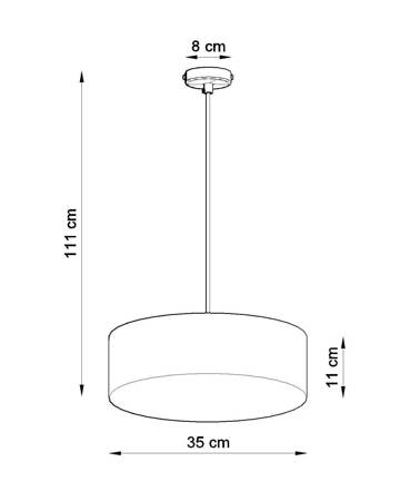 Lampa wisząca ARENA 35 czarna