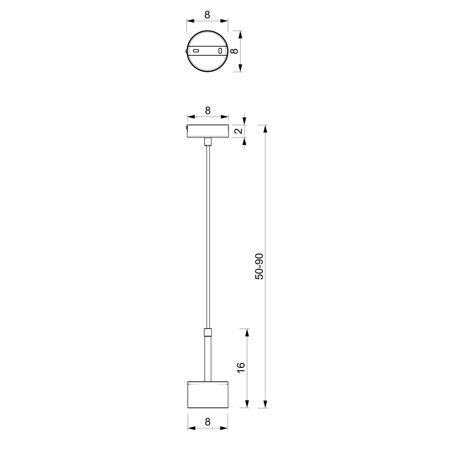 Lampa wisząca ARENA BLACK/SILVER 1xGX53