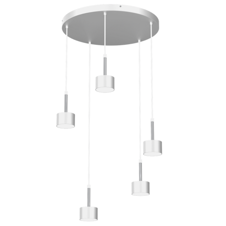 Lampa wisząca ARENA WHITE/SILVER 5xGX53