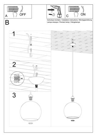 Lampa wisząca BALL biała