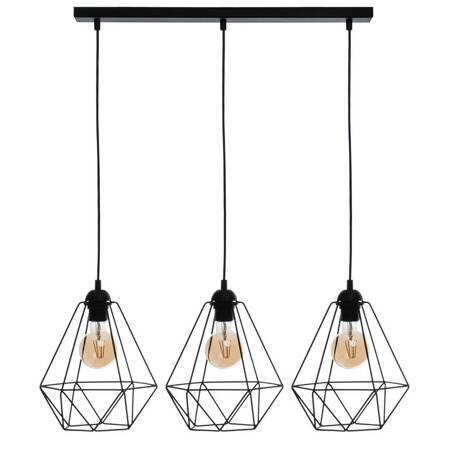 Lampa wisząca BASKET BLACK 3xE27 czarna