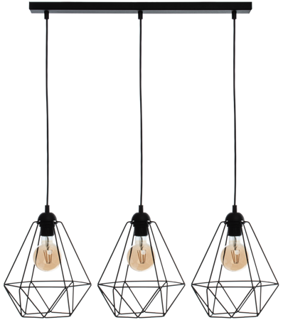 Lampa wisząca BASKET BLACK 3xE27 czarna