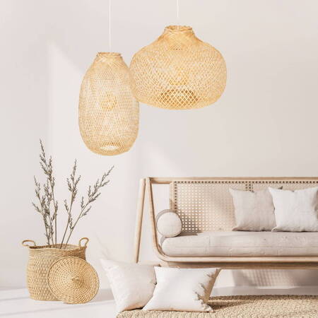 Lampa wisząca BOHO Bali bambusowa 40cm TH04