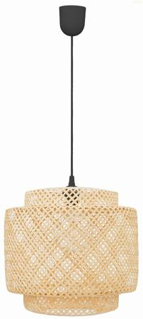 Lampa wisząca BOHO bambusowa czarna 38cm E27