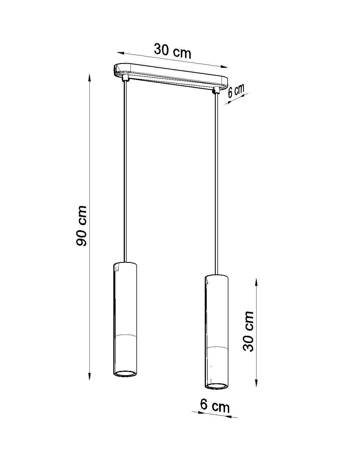 Lampa wisząca BORGIO 2 biały