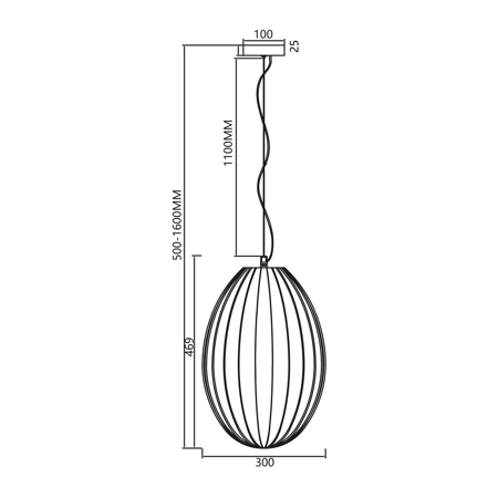 Lampa wisząca BRAGA WHITE 1xE27