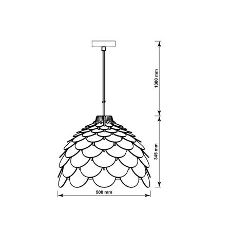 Lampa wisząca Burgo duża LP-101335/1P L