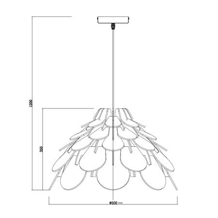 Lampa wisząca Burgo duża LP-101335/1P L