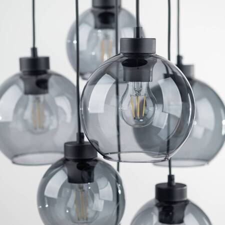 Lampa wisząca CUBUS GRAPHITE 7xE27 koło