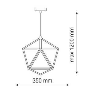 Lampa wisząca DENMARK Gold 1xE27