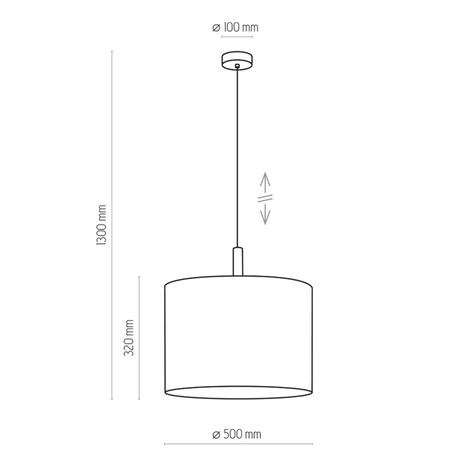 Lampa wisząca DEVA GRAPHITE 1xE27