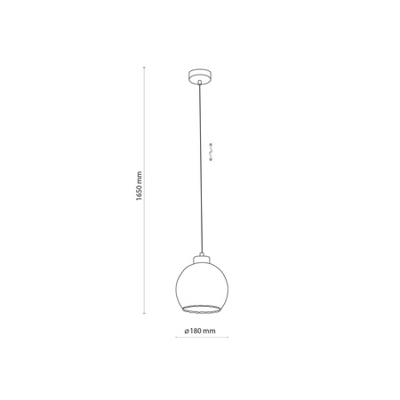 Lampa wisząca DEVI Transparent 1xE27 180