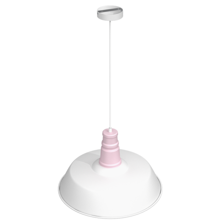 Lampa wisząca ENZO WHITE/PINK 1xE27