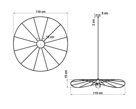 Lampa wisząca ESKOLA 110 czarna