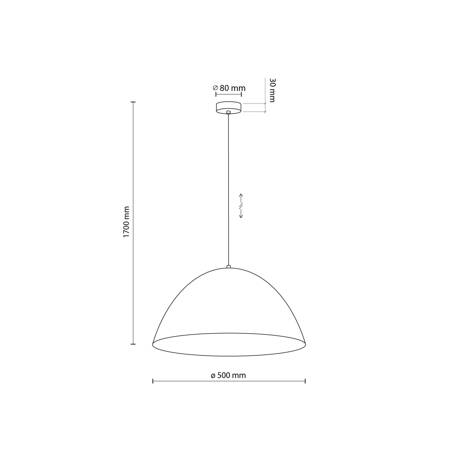 Lampa wisząca FARO Ochra 1xE27 500