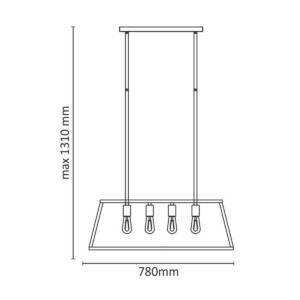 Lampa wisząca FINLAND Biała E27x4