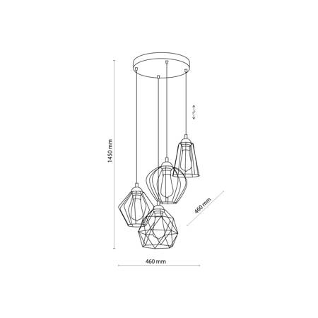 Lampa wisząca GALAXY 4xE27