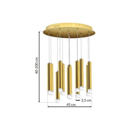 Lampa wisząca GOLDIE 12W LED złota