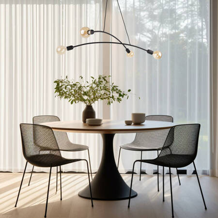 Lampa wisząca HELIX BLACK 4xE27