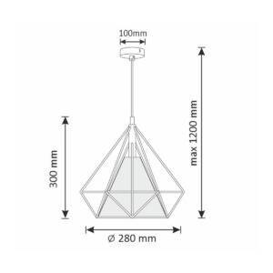 Lampa wisząca      HIRA 1 Gold+Black 1xE27