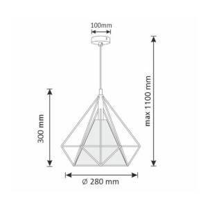 Lampa wisząca HIRA 1xE27