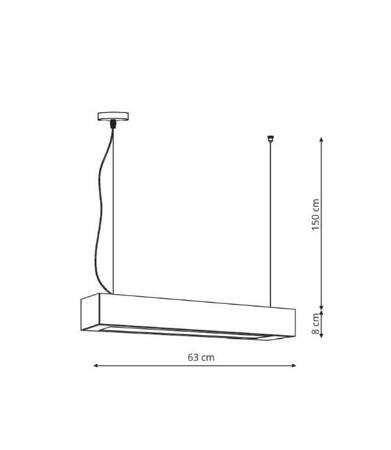 Lampa wisząca Ibros średnia 18W CCT IP20 1xLED czarna LP-7001/1P 20 BK-63 18 CCT