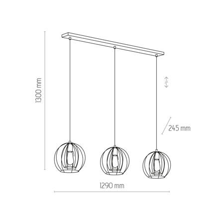 Lampa wisząca JAULA 3xE27