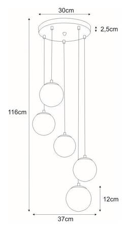 Lampa wisząca K-8034-5 z serii LAYLA