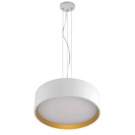 Lampa wisząca LED HUDSON biała/złota