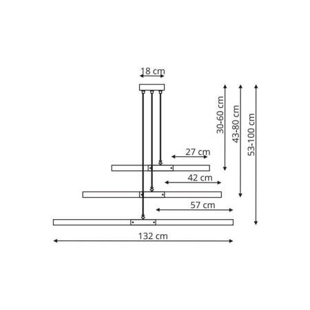 Lampa wisząca LED Lugano 3